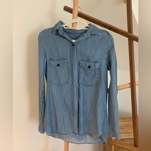 Zara blue denim button down size M